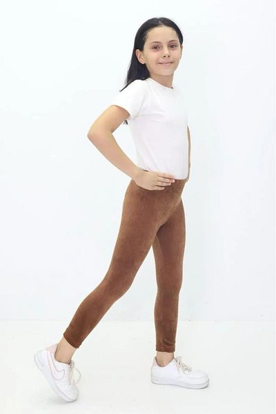 Besimo Kids Colanți elastici pentru fete din catifea din Lycra (cumpărați o mărime mai mare)