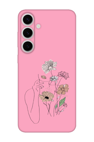frondcase حافظة لهاتف سامسونج S24 FE للسيدات باللون الوردي الزهري