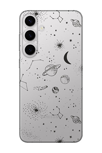 frondcase حافظة هاتف شفافة لهاتف سامسونج S24 FE الكواكب