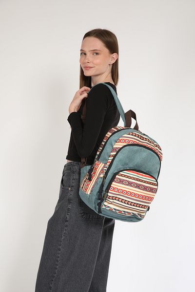 Street Bag Ethnic Authentic Bohemian Αδιάβροχο Φαρδύ Ορθοπεδικό Σακίδιο πλάτης 3 θέσεων