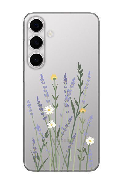 frondcase حافظة هاتف شفافة بنمط لافندر لهاتف سامسونج S24 FE