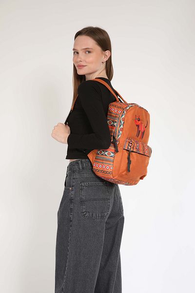 Street Bag Ethnic αδιάβροχο ορθοπεδικό σακίδιο πλάτης με μοτίβο Bohemian Cat - Θήκη Tablet