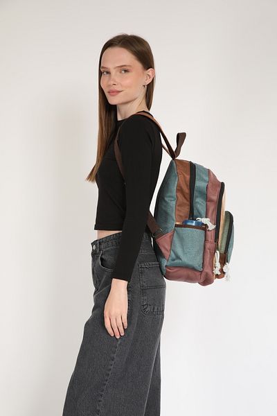 Street Bag Ethnic Authentic Bohemian Compass Κεντημένο αδιάβροχο σακίδιο πλάτης με ορθοπεδική υποστήριξη 3 ματιών