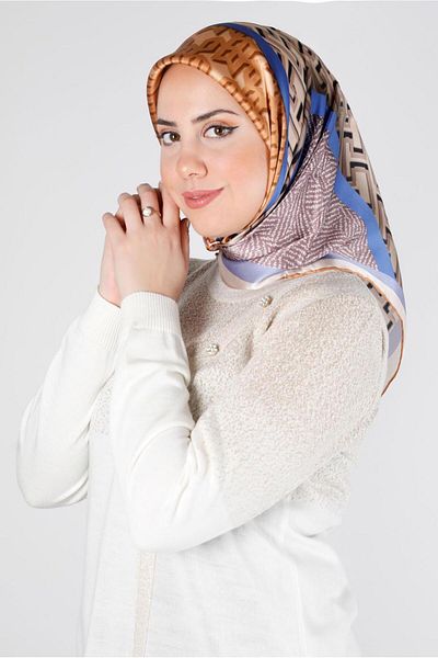 Alvina ALVİNA SURA Μεταξωτό Φουλάρι 24439 - Άνετο Κόψιμο