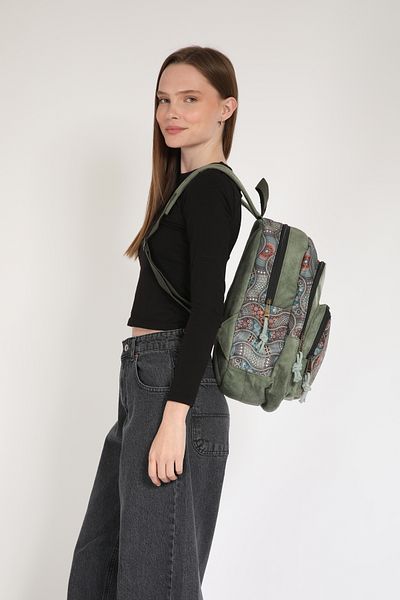 Street Bag Ethnic Authentic Bohemian Αδιάβροχο Φαρδύ Ορθοπεδικό Σακίδιο πλάτης 3 θέσεων