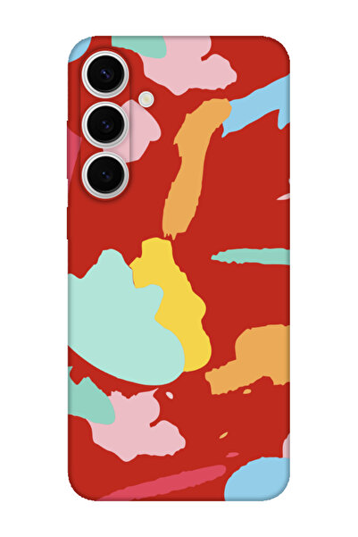 frondcase حافظة لهاتف سامسونج S24 FE بألوان فنية باللون الأحمر