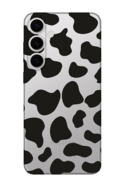 frondcase حافظة هاتف شفافة لهاتف سامسونج S24 FE بنمط البقرة