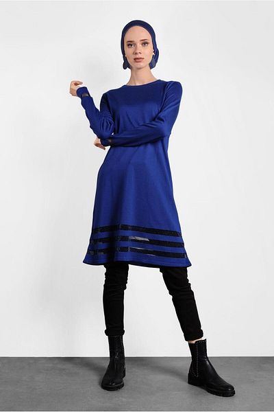Alvina 40037 Model Glitter Knitwear Tunic