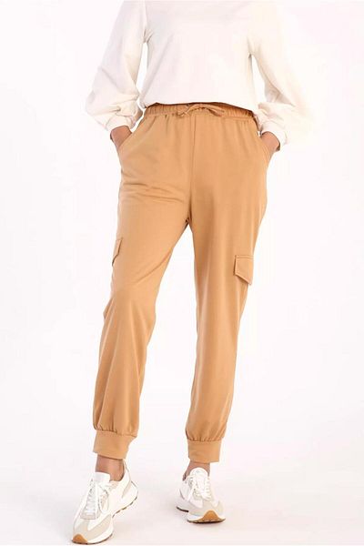 TRENDTESETTÜR Γυναικείο φούτερ καφέ (CAMEL) Cargo Pocket 51037