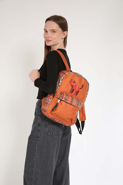 Street Bag Ethnic αδιάβροχο ορθοπεδικό σακίδιο πλάτης με μοτίβο Bohemian Cat - Θήκη Tablet