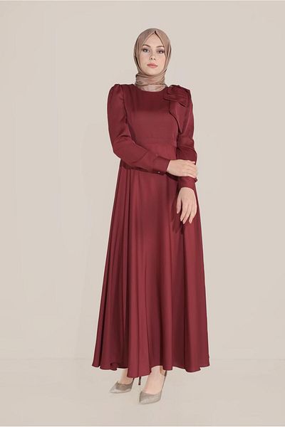 TRENDTESETTÜR WOMEN'S RED (K.RED) BOW DETAIL DRESS 40735