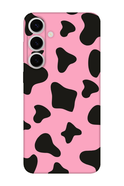 frondcase حافظة لهاتف سامسونج S24 FE بنمط دلماسي وردي