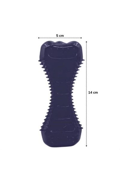 NextGen Styles Plastic Dumbell - Teething Toy for Dogs, Serrated Construction