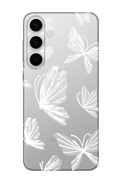 frondcase حافظة هاتف شفافة لهاتف سامسونج S24 FE على شكل فراشة