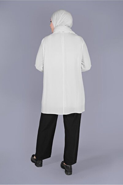 TRENDTESETTÜR Women's Cream Zippered Tunic - 20071