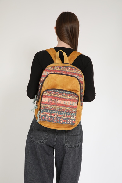 Street Bag Ethnic Authentic Bohemian Waterproof 3 Compartment Large Orthopedic Backpack