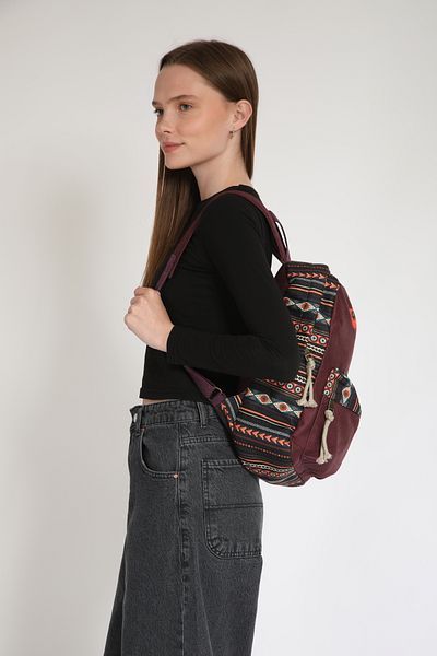 Street Bag Ethnic αδιάβροχο ορθοπεδικό σακίδιο πλάτης με μοτίβο Bohemian Cat - Θήκη Tablet