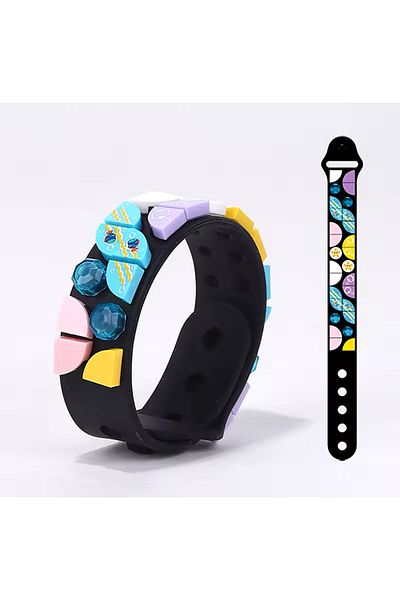 synshop Dots Make Mega Bracelet Gray DIY Building Block Bracelet Assembly Creative Bracelet Birthday Gift