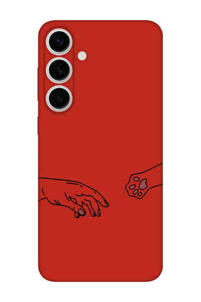 frondcase حافظة هاتف سامسونج S24 FE S24 FE يد ومخلب أحمر للهاتف