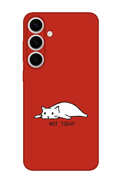 frondcase حافظة هاتف سامسونج S24 FE S24 FE ليس اليوم القط الأحمر