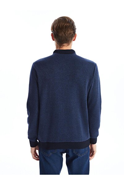 LC Waikiki Ανδρικό φούτερ με μακρυμάνικο λαιμό πόλο LCWAIKIKI Classic Jacquard