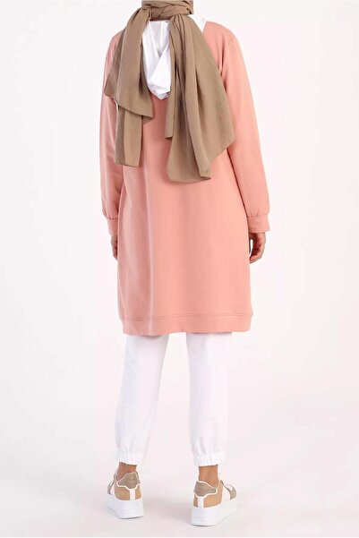 TRENDTESETTÜR Women's Powder Pocket Detailed Hooded 2-coloured Tunic 50125