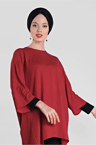 TRENDTESETTÜR WOMEN'S RED T 4494 HAZEL TUNIC 38/44 TEK40