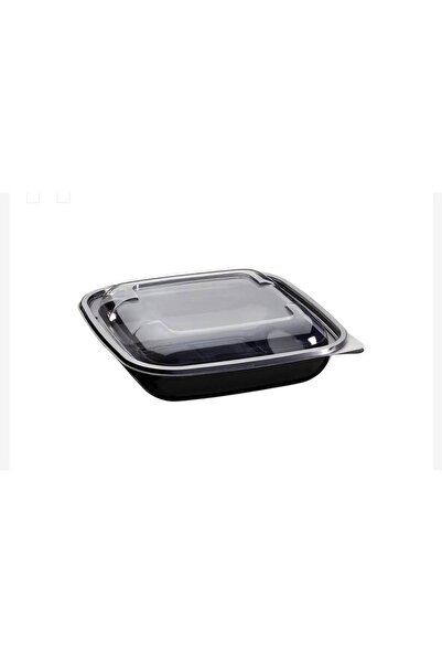 alenked Plastik Salata Kasesi Kare Kapaklı 750ml 10 Adet