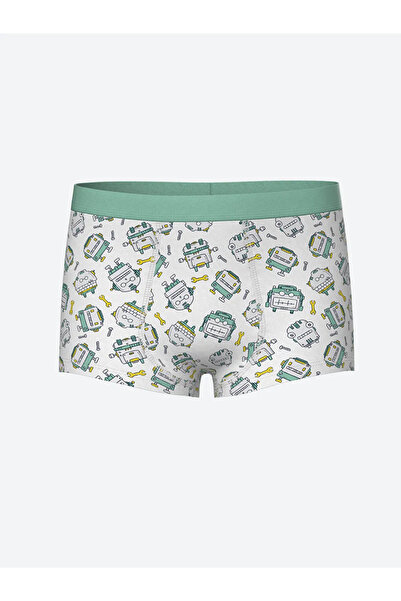 LC Waikiki LCW Kids White Printed Boxers για αγόρια 3 τεμ
