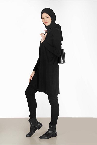 TRENDTESETTÜR Pantaloni negri skinny de damă 70280