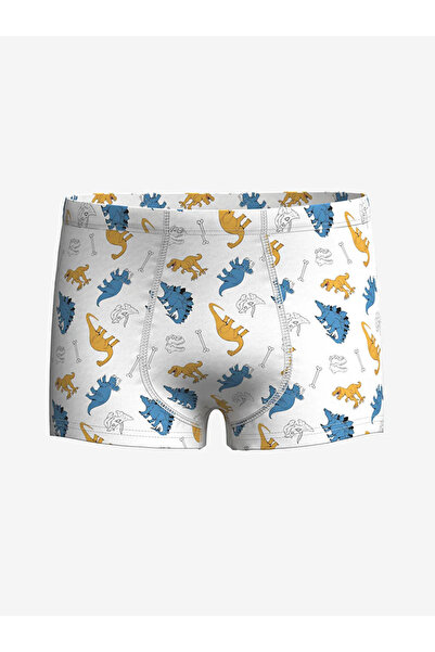 LC Waikiki LCW Kids White Printed Boxers για αγόρια 3 τεμ