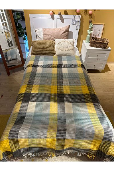 MaVaux Σειρά Sesli Comfort Μονή Βαμβακερή Κουβέρτα Σκοτσέ 150x200 1750gr