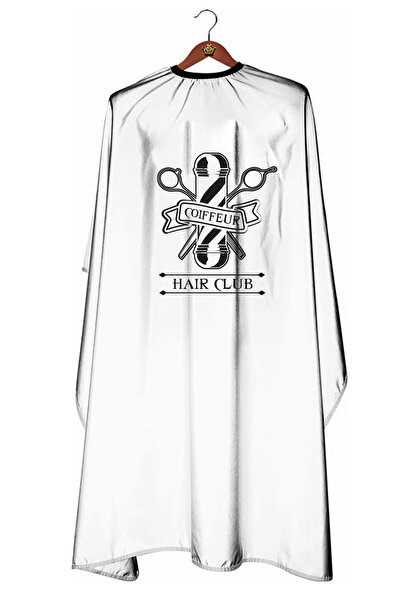 ayobi penuar beyaz renk Baskılı Penuar Berber Önlüğü Tıraş Önlüğü Saç Kesim Ö...