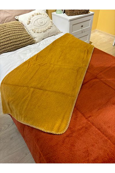 Sesli Bohemhouse Double Sided Two Colors Plain Cotton Thick Soft Oversize Blanket 1350Gr 150X200Cm