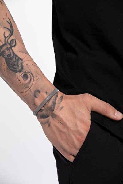 Fjellor سوار سيندارين للرجال من الفولاذ المقاوم للصدأ باللون الفضي