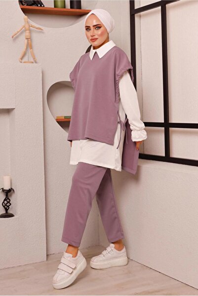 TRENDTESETTÜR Women's Powder Binding Detail Triple Pant. Team 6772