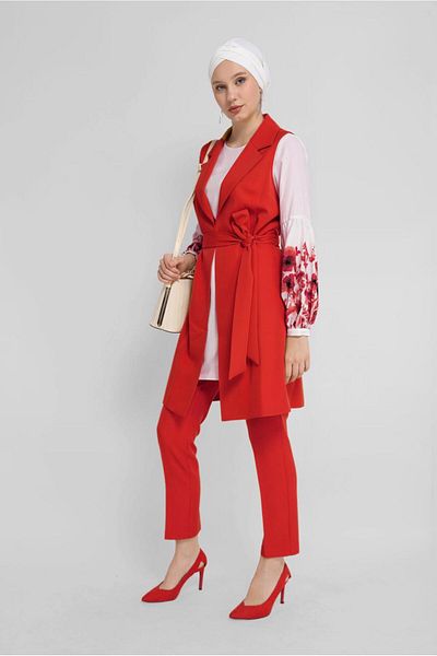 TRENDTESETTÜR Floral Patterned 3-Piece Pants. Team 30042