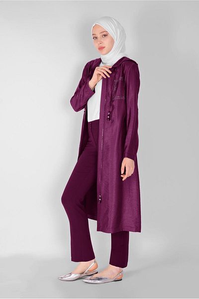 TRENDTESETTÜR Women's Claret Red (CORN) Skinny Leg Trousers 7594