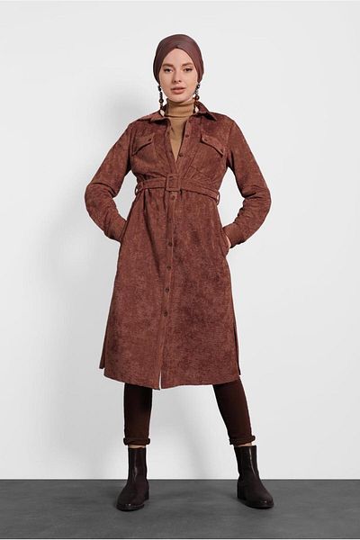 Alvina Belted Velvet Tunic 40285
