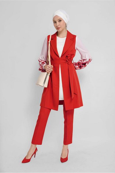 TRENDTESETTÜR Floral Patterned 3-Piece Pants. Team 30042