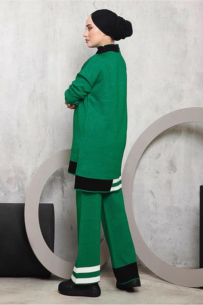 TRENDTESETTÜR Γυναικείο Πράσινο (BENETTON) Σετ Παντελόνι με Στρίπ 1292
