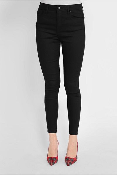 TRENDTESETTÜR Women's Black High Waist Pocket Detailed Trousers 70206-1