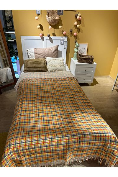 MaVaux Pătură din bumbac cu o singură cutie din seria Sesli Comfort 150x200 1750gr