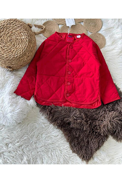 ZARİNA Unisex Kapitone Kırmızı Mont