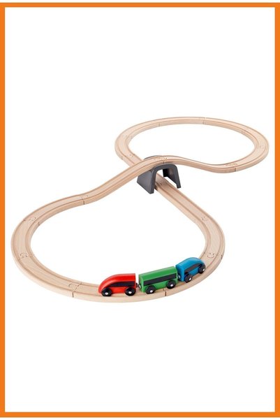 Alony Home Lilabo Çocuk Ahşap Tren Seti 20 Parça Çok Renkli