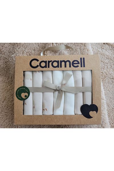 Caramell Incibaby Organic Cotton 7 Pack Baby Mouth Wipes 20X20 cm 7 Pieces