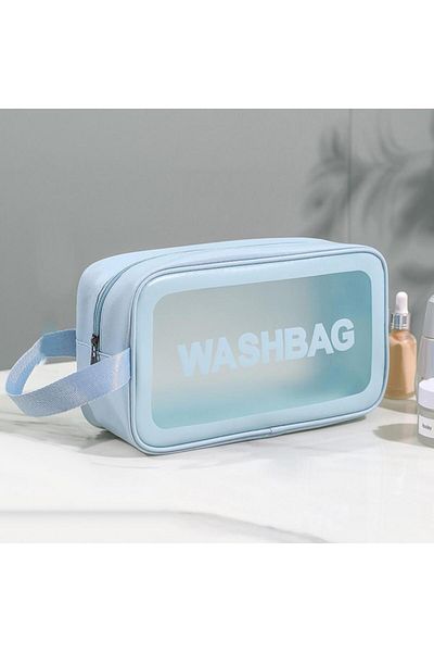 Boldy Geantă de îngrijire personală - Geantă de machiaj transparentă, impermeabilă - Geantă de călătorie pentru cosmetice impermeabilă (M)