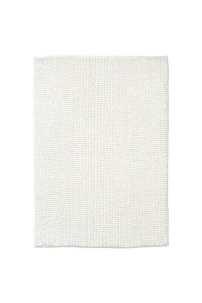 IKEA Mikrofiber Banyo Paspası Beyaz Renk 60x120 Cm Meridyendukkan Yumuşak Ban...
