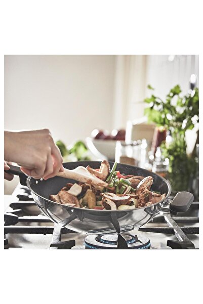 IKEA MIDDAGSMAT WOK TAVA Wok Tava, Yapışmaz Kaplama-Paslanmaz Çelik, 28 cm
