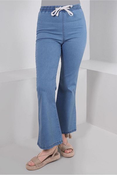 TRENDTESETTÜR Pantaloni de damă din denim albastru evazați - T 0405